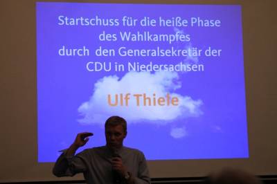 Ulf Thiele gibt den Startschuss für die letzten 23 Tage vor der Wahl